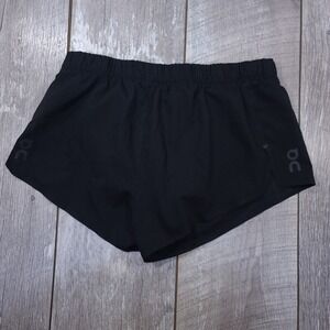 On Cloud Running Race Shorts Men M Black Perforated Mesh Split Athletic Track